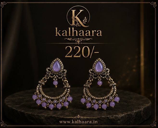 Traditional Beaded Chandbali Earrings